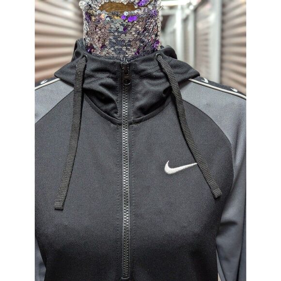 Nike men's small black grey zip up hoodie - Picture 3 of 7